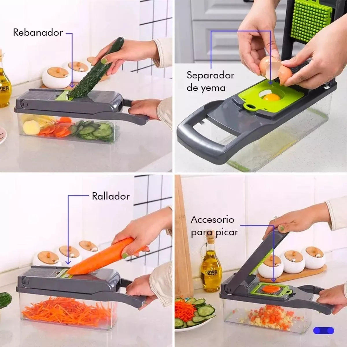 Multi Picador de Vegetales – Rápido y práctico