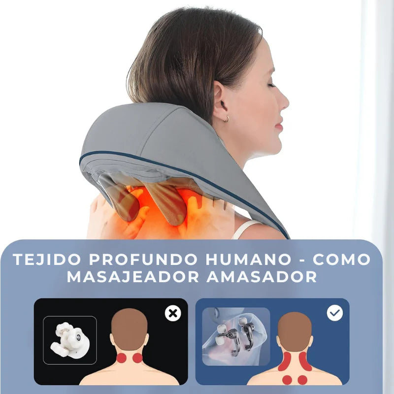 Masajeador 4D Premium con Calor – Relaja Cuello, Espalda y Hombros 🔥