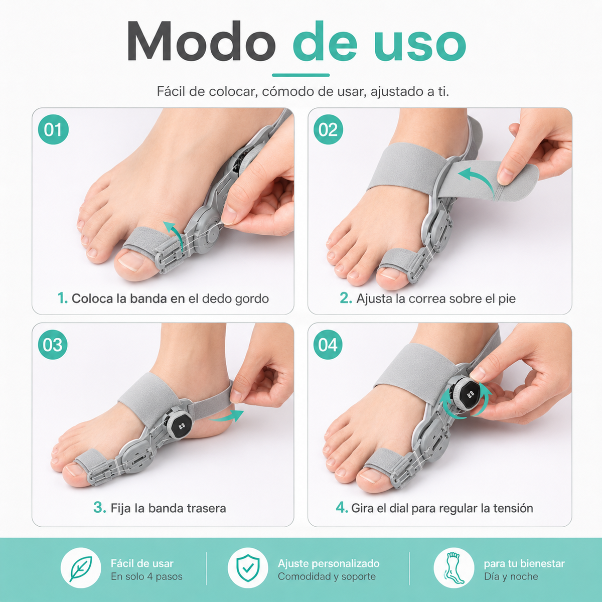 Corrector de Juanetes Ajustable – Comodidad y Alineación para tus Pies