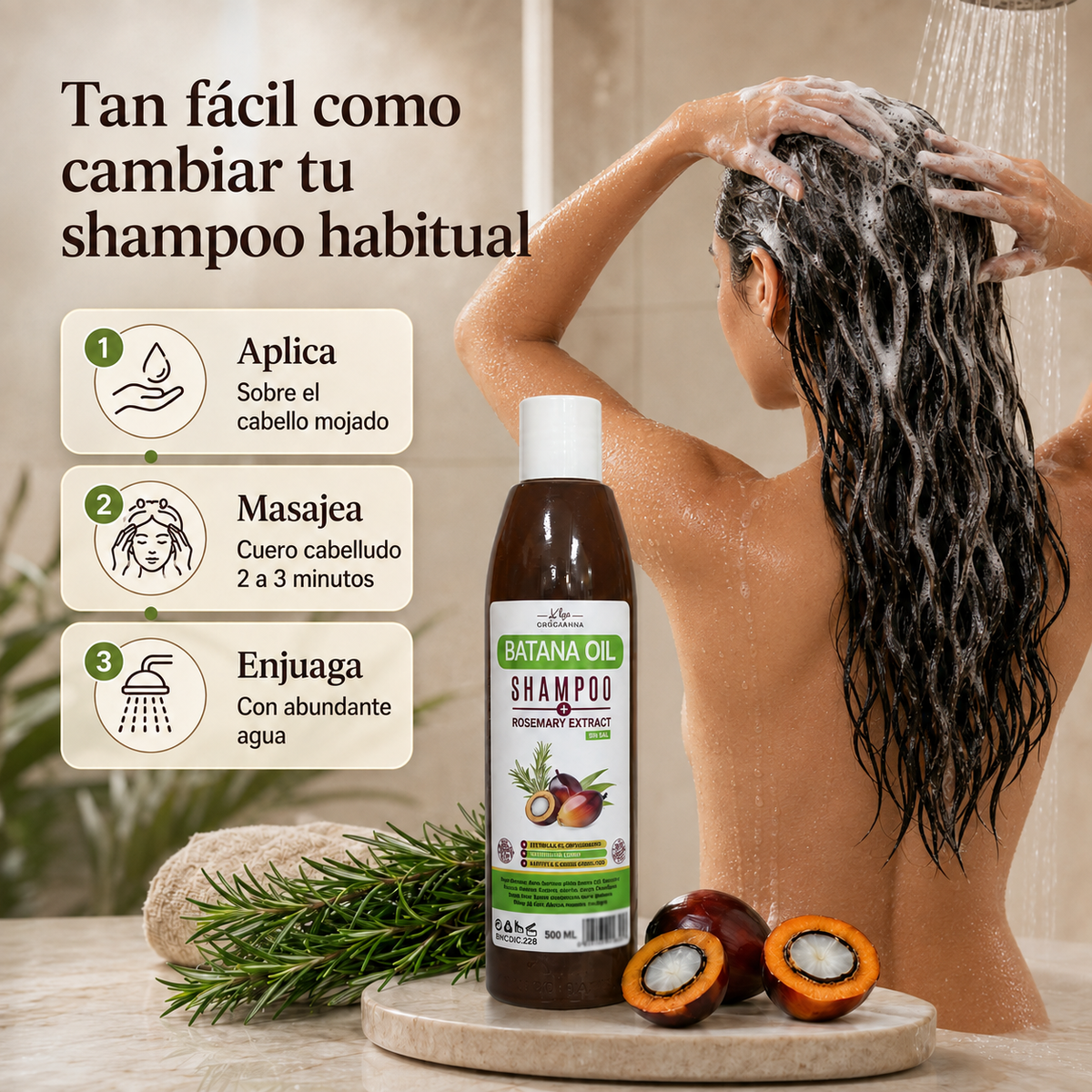 Shampoo de Batana para el Crecimiento y Fortalecimiento Capilar