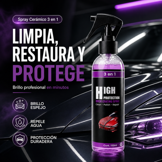 Spray Cerámico 3 en 1™ | Brillo de Exhibición en Minutos