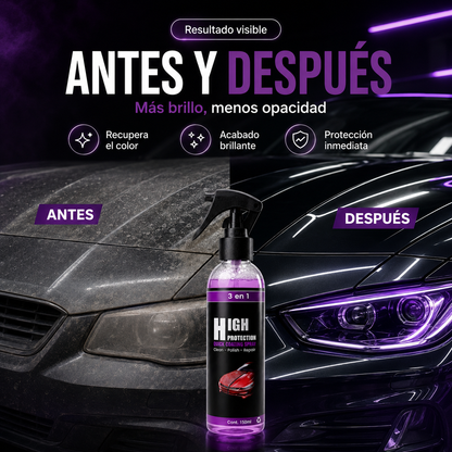 Spray Cerámico 3 en 1™ | Brillo de Exhibición en Minutos