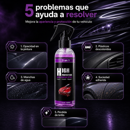 Spray Cerámico 3 en 1™ | Brillo de Exhibición en Minutos