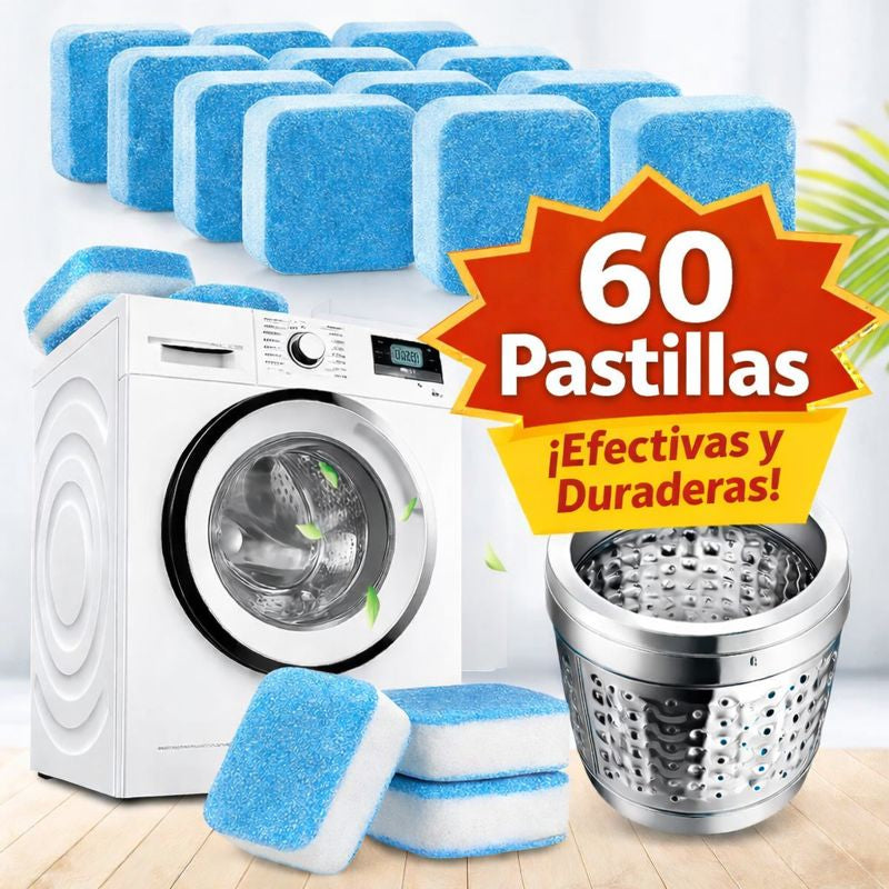 Pack de 60 Pastillas para Lavadora – Limpieza y Mayor Vida Útil