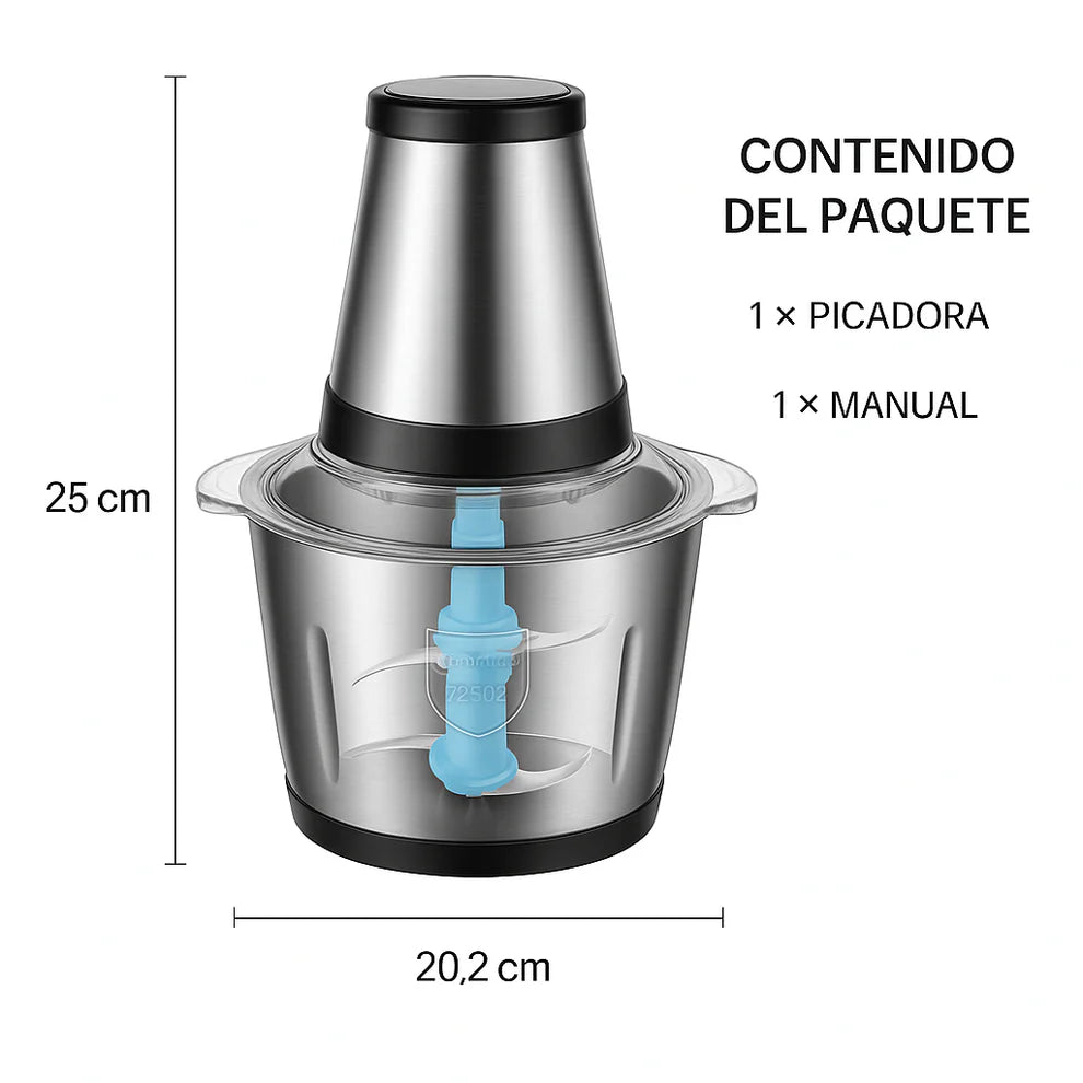 Picadora Eléctrica 2L – Cocina fácil y rápida