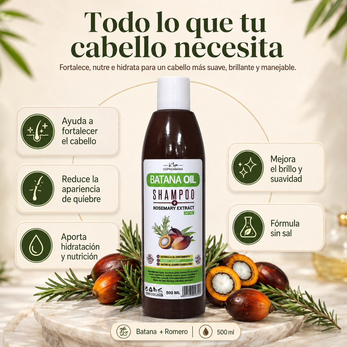 Shampoo de Batana para el Crecimiento y Fortalecimiento Capilar